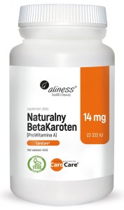 Naturalny BetaKaroten 14 mg (ProWitamina A) x 100 tabl.