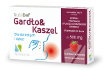 NutriDef Gardło&Kaszel pastylki na kaszel do żucia o smaku truskawki 20 pastylek