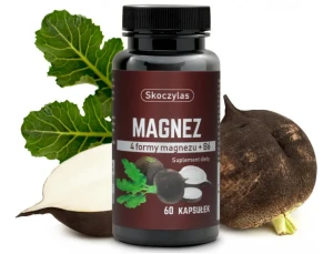 MAGNEZ 4 formy, witamina B6, czarna rzepa 60 kaps.