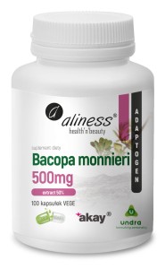 Bacopa monnieri extract 50%, 500 mg x 100 kaps.