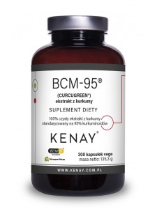 KURKUMA BCM-95® (CURCUGREEN®) CZYSTY EKSTRAKT Z KURKUMY 300 KAPSUŁEK