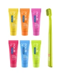 BE YOU sześciopak smaków  6x10ml + szczoteczka do zębów Curaprox CS 5460