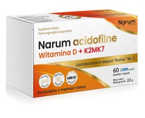Narum acidofilne Witamina D + K2MK7 60 kaps.