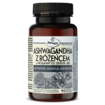 ASHWAGANDHA z RÓŻEŃCEM + witaminy D3 2000 IU i B6 90 kaps.