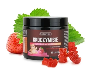 Żelki SKOCZYMISIE multiwitamina o smaku truskawki 60 sztuk