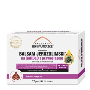 BALSAM JEROZOLIMSKI® na GARDŁO z prawoślazem 32 pastylki do ssania
